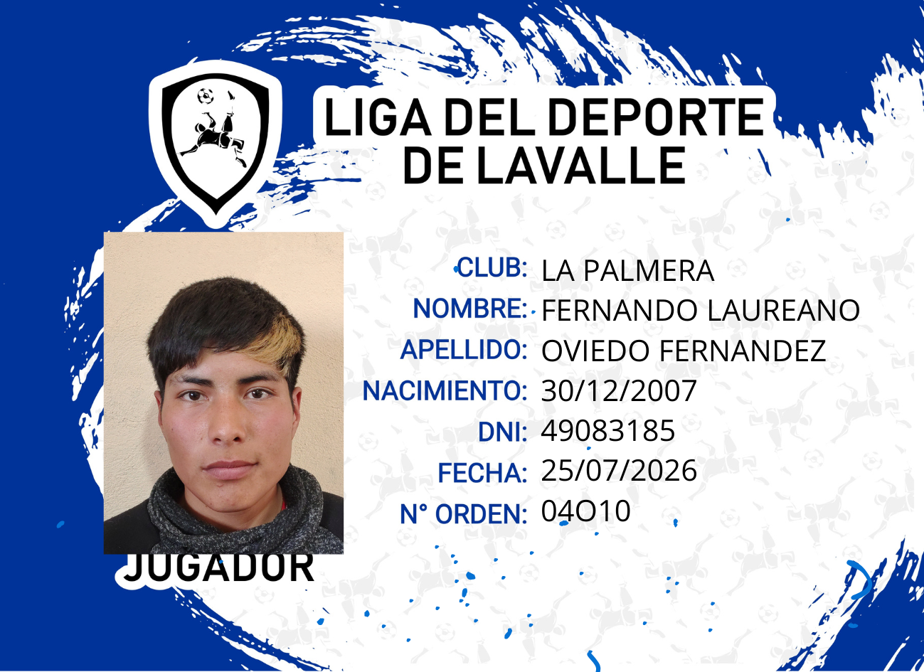 Foto carnet OVIEDO FERNANDEZ FERNANDO LAUREANO