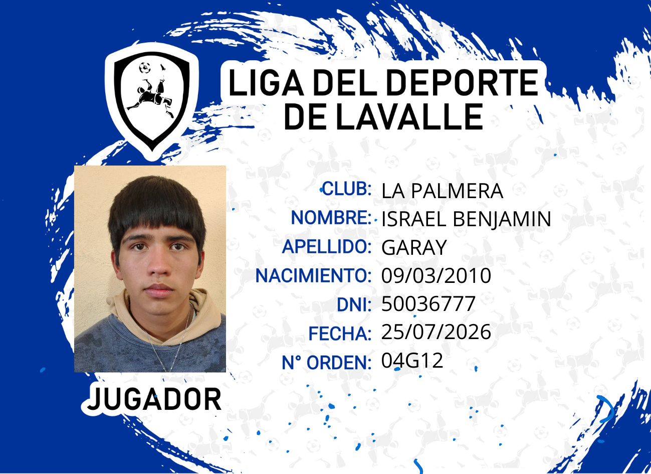 Foto carnet GARAY ISRAEL BENJAMIN