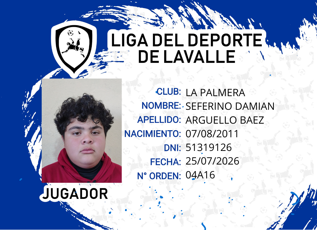 Foto carnet ARGUELLO BAEZ SEFERINO DAMIAN 