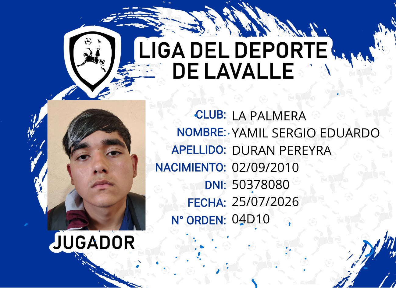 Foto carnet DURAN PEREYRA YAMIL SERGIO EDUARDO 