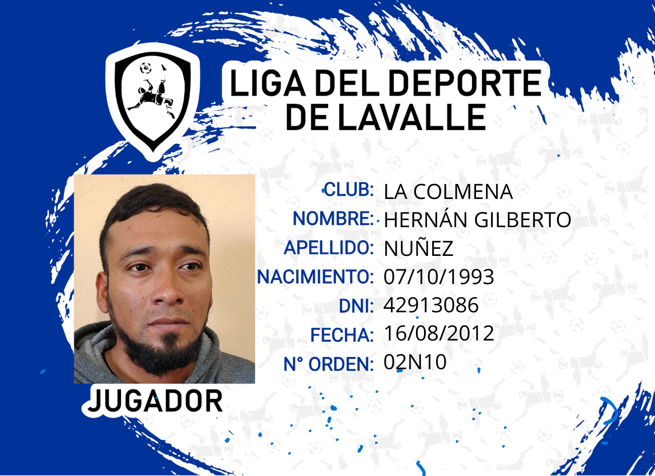 Foto carnet NUÑEZ HERNAN GILBERTO