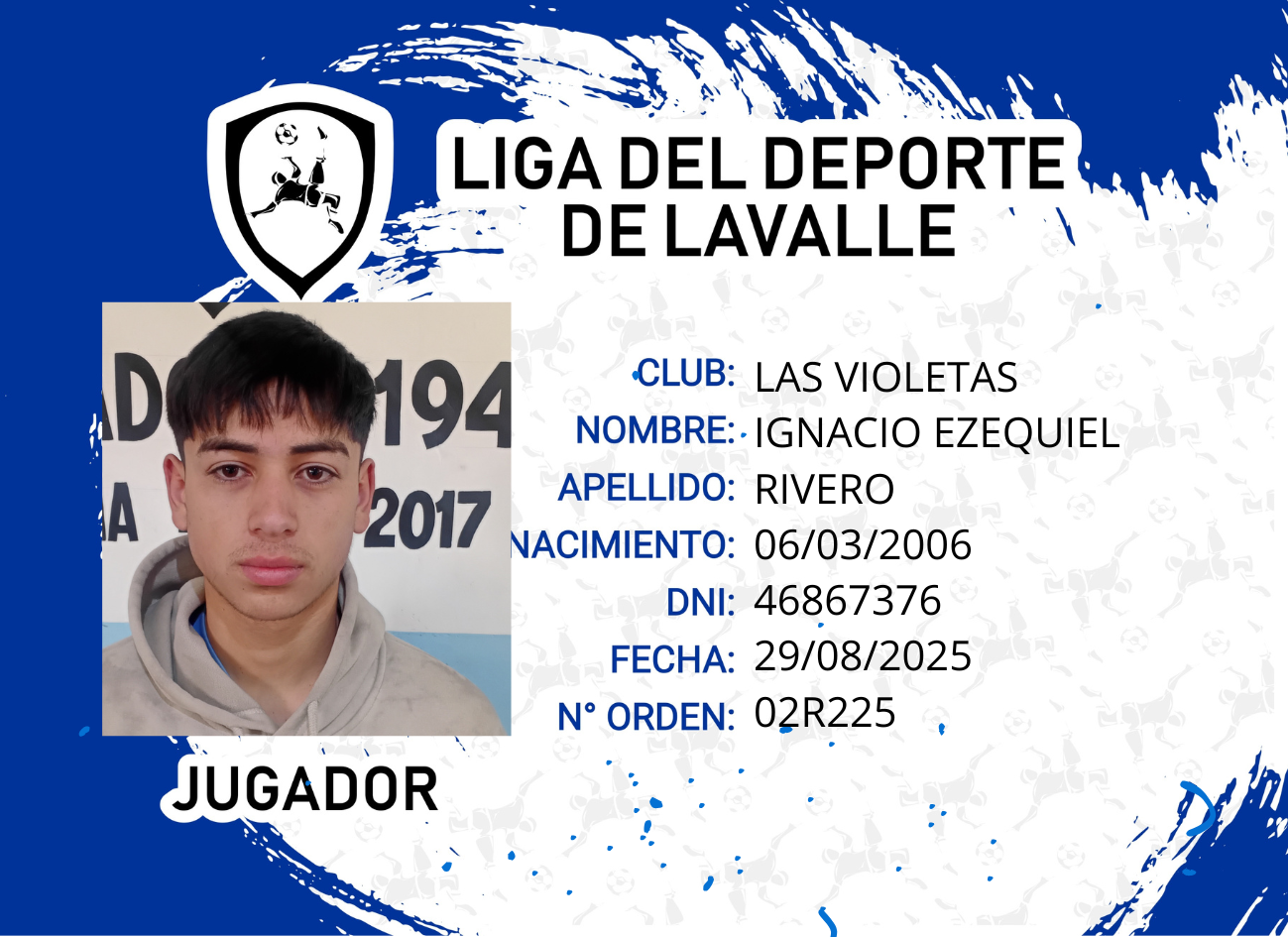 Foto carnet RIVERO IGNACIO EZEQUIEL