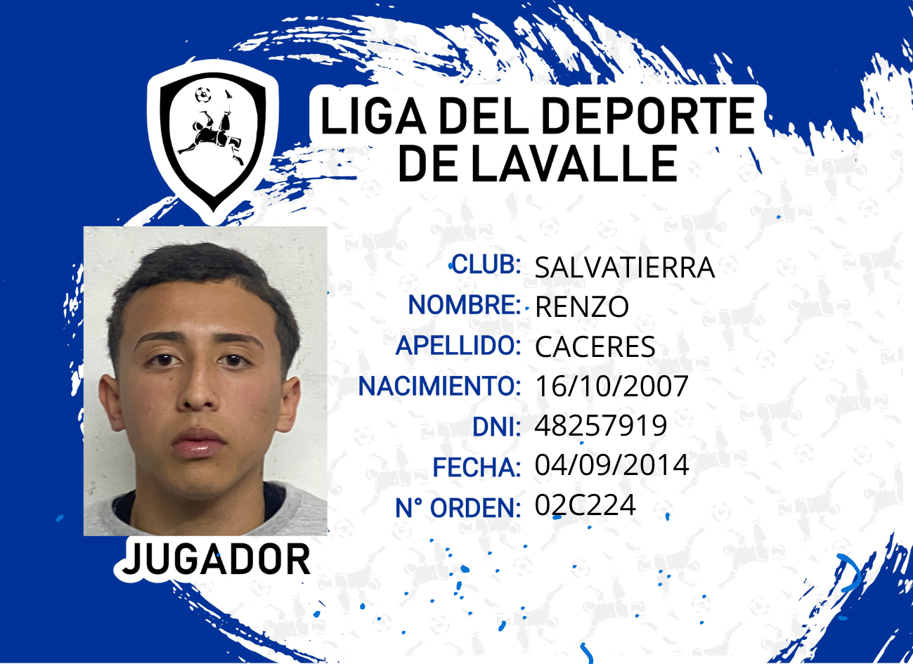 Foto carnet CASERES RENZO