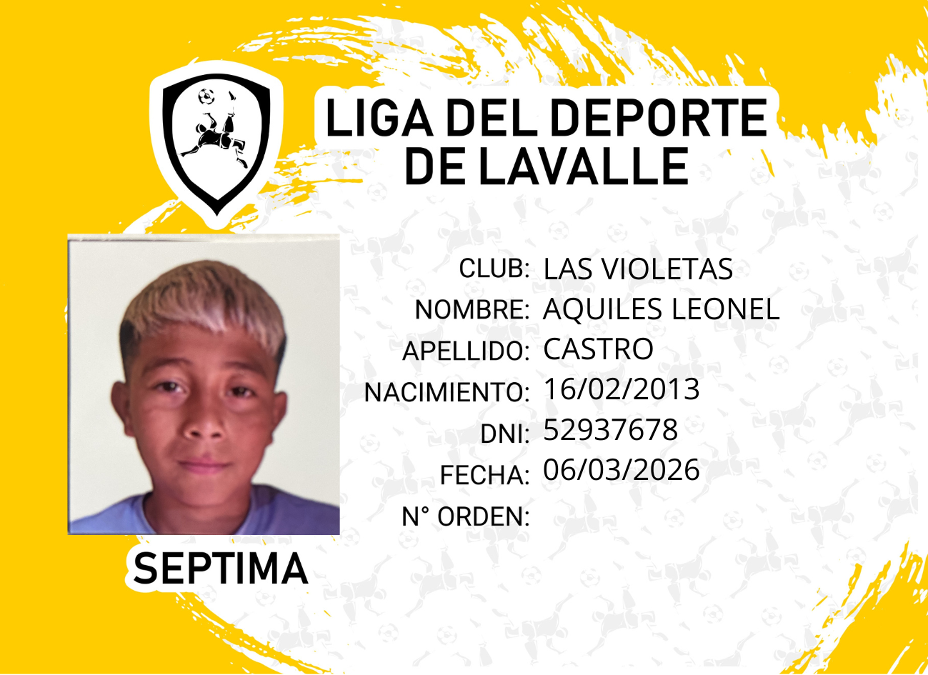 Foto carnet CASTRO, AQUILES LEONEL