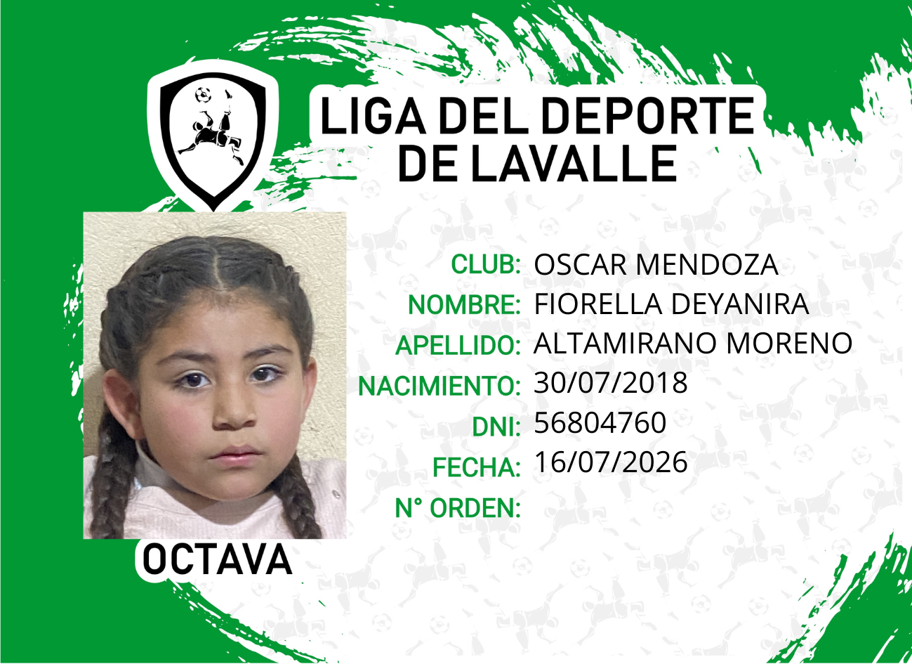 Foto carnet ALTAMIRANO MORENO, FIORELLA DEYANIRA