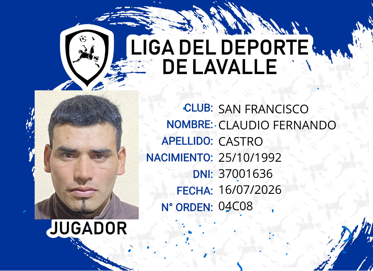 Foto carnet CASTRO, CLAUDIO FERNANDO