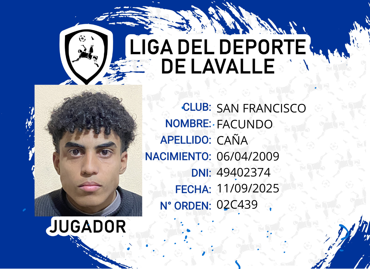 Foto carnet CAÑA, FACUNDO