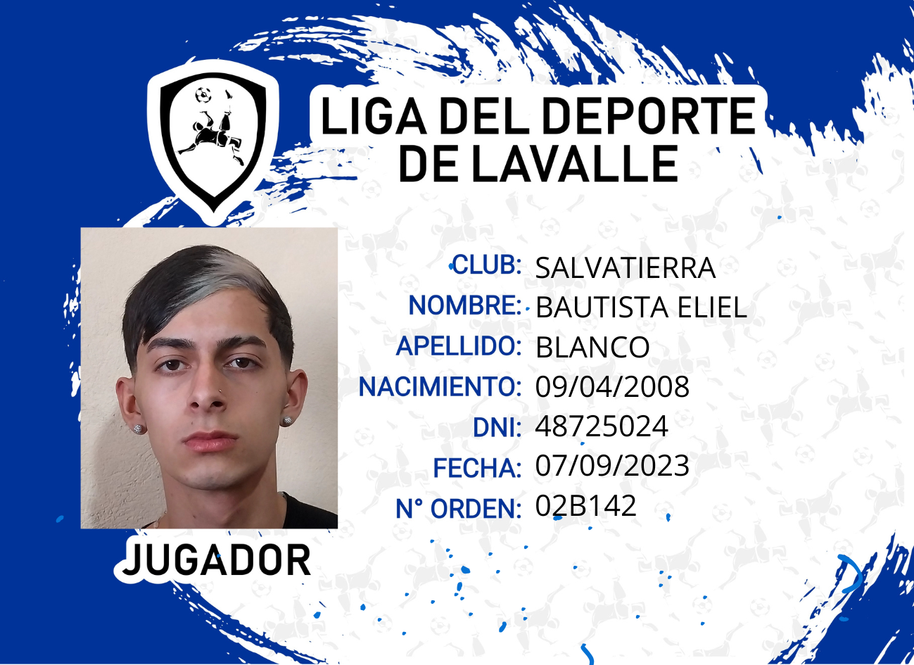 Foto carnet BLANCO BAUTISTA ELIEL