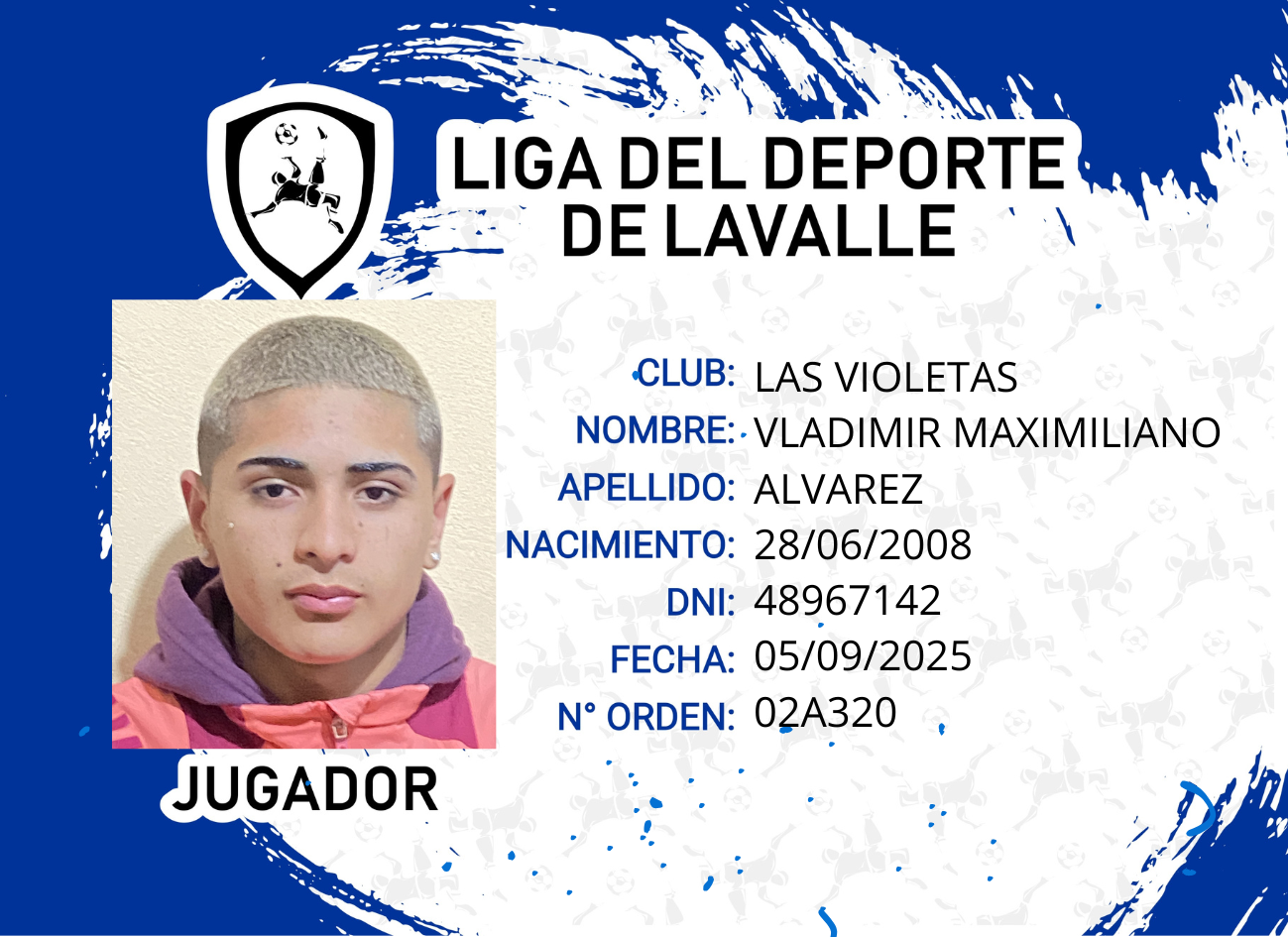 Foto carnet ALVAREZ, VLADIMIR MAXIMILIANO