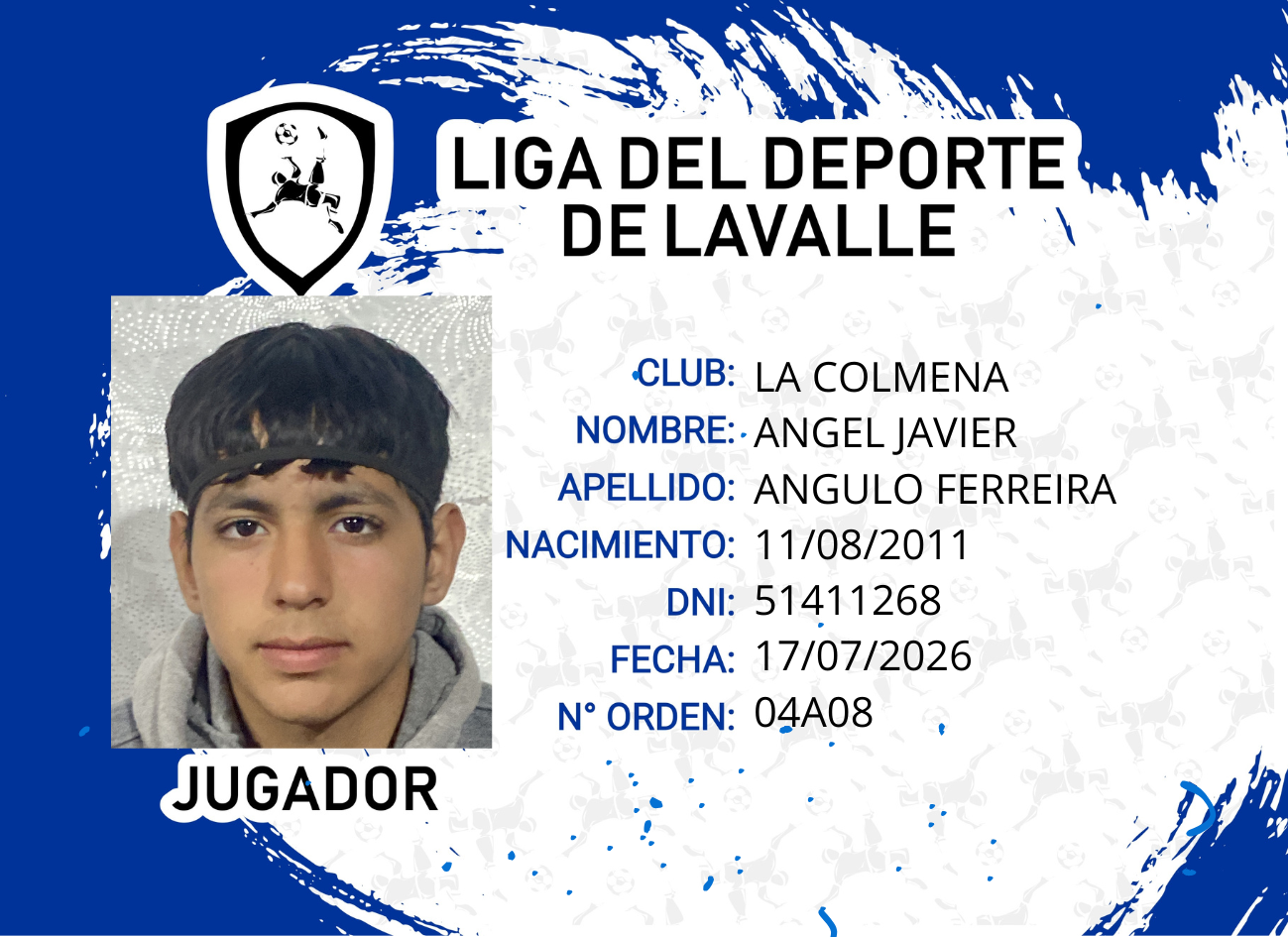 Foto carnet ANGULO FERREIRA, ANGEL JAVIER