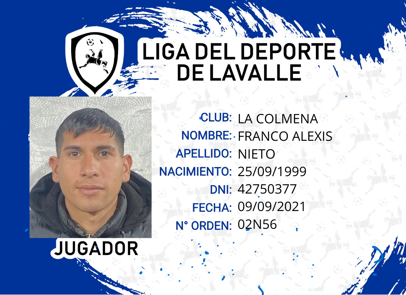 Foto carnet NIETO, FRANCO ALEXIS
