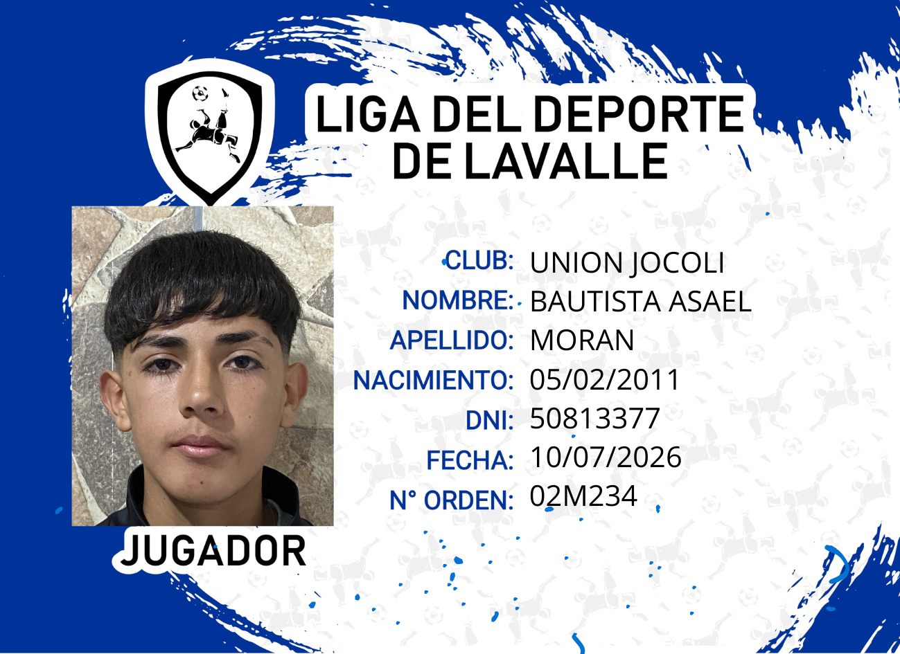 Foto carnet MORAN, BAUTISTA