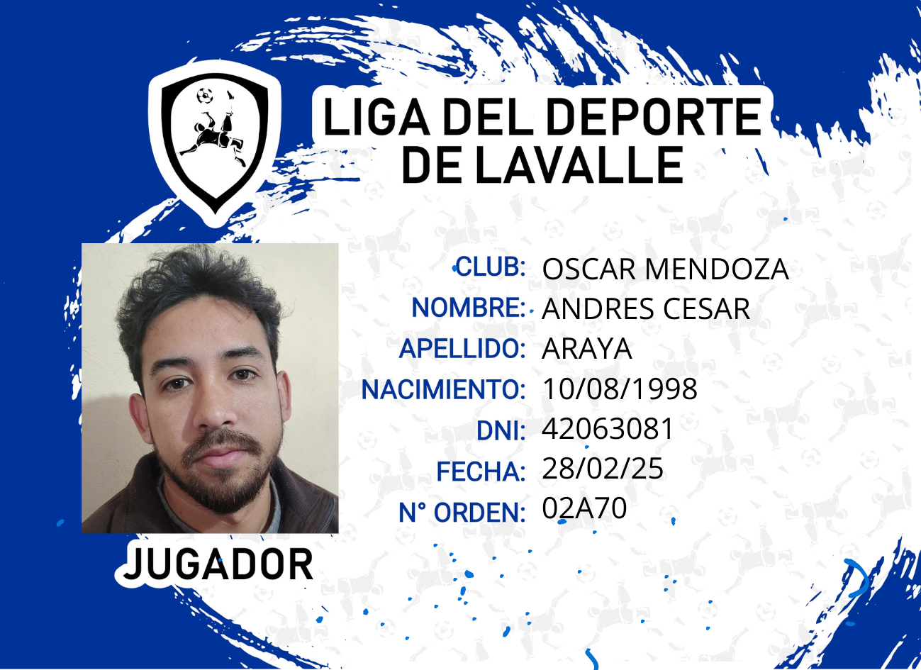 Foto carnet ARAYA, ANDRES CESAR
