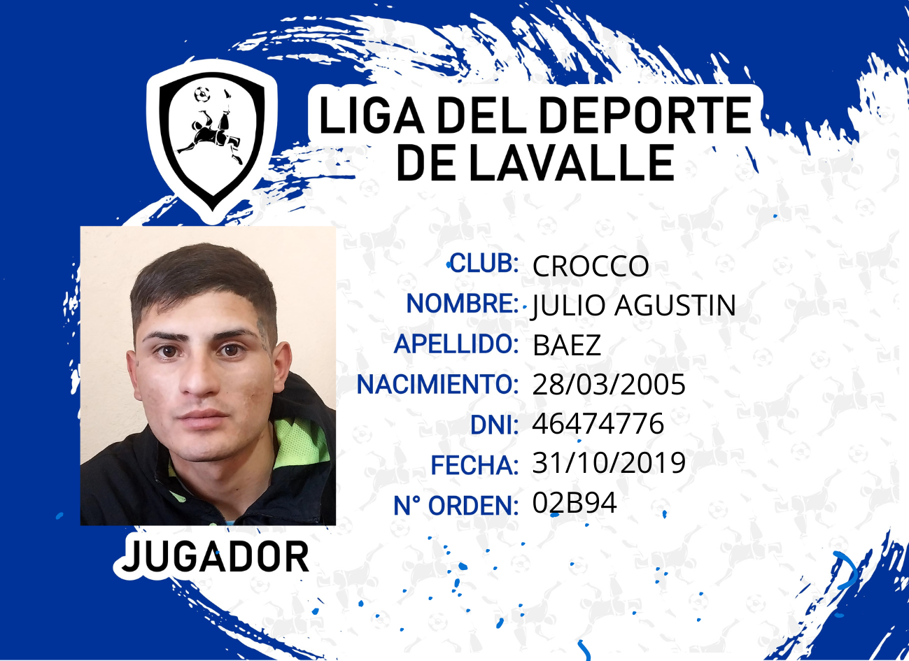 Foto carnet BAEZ JULIO AGUSTIN 