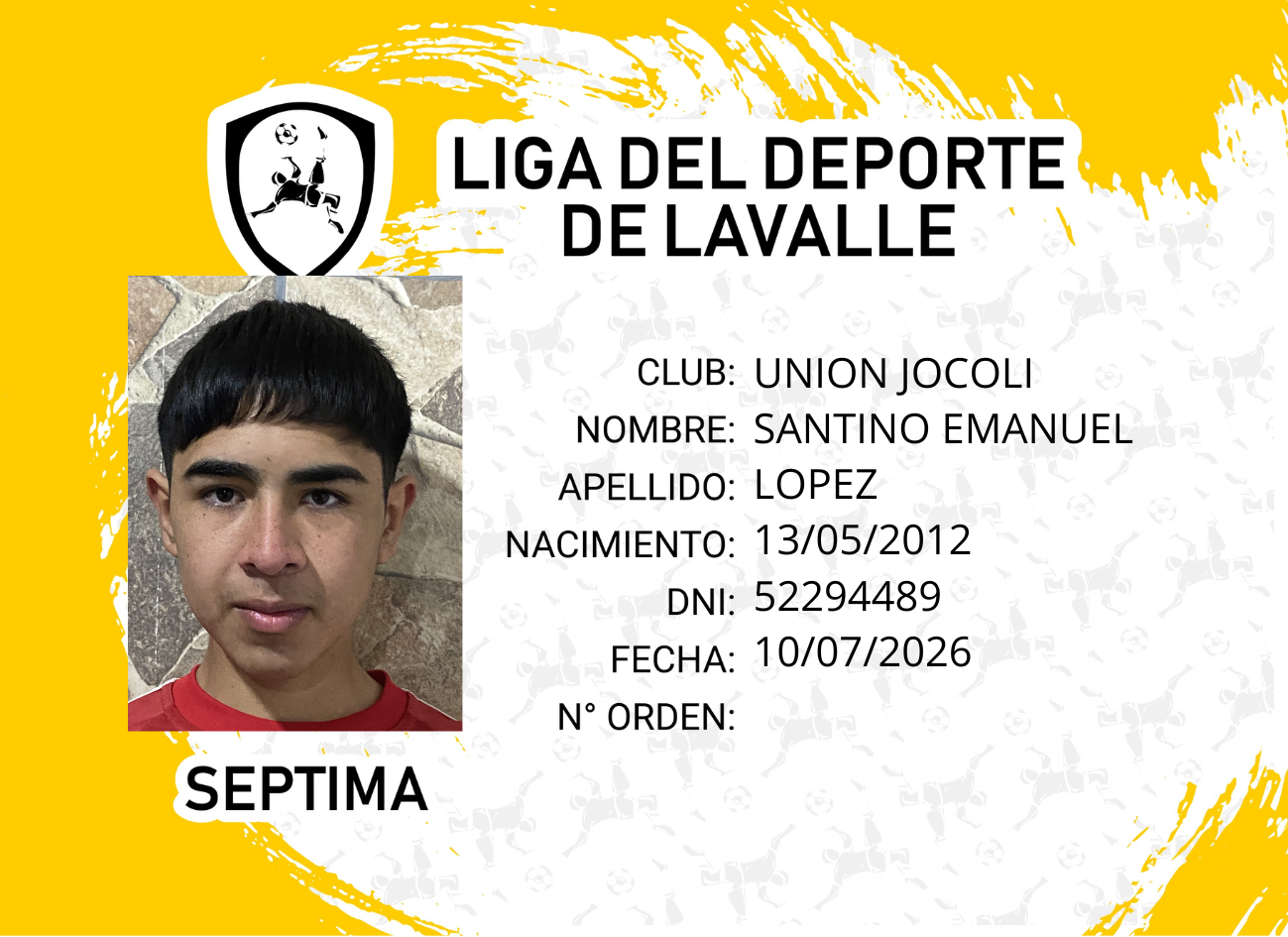 Foto carnet LÓPEZ, SANTINO