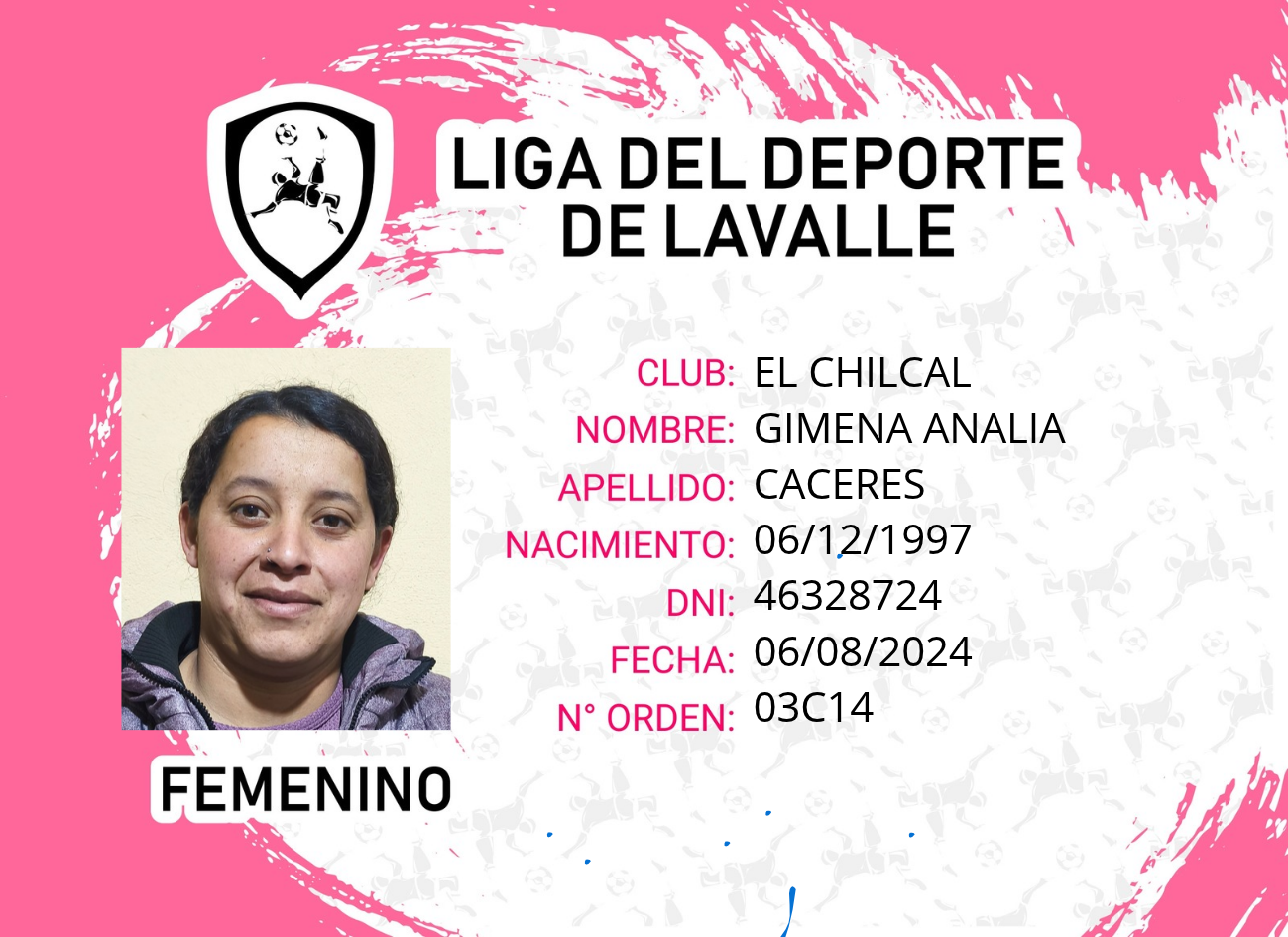 Foto carnet CACERES, GIMENA ANALIA