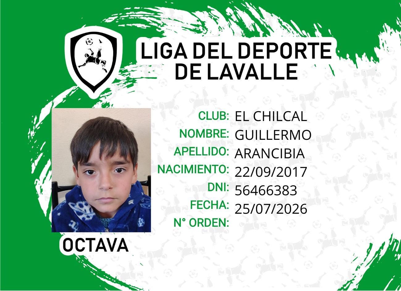 Foto carnet ARANCIBIA, GUILLERMO