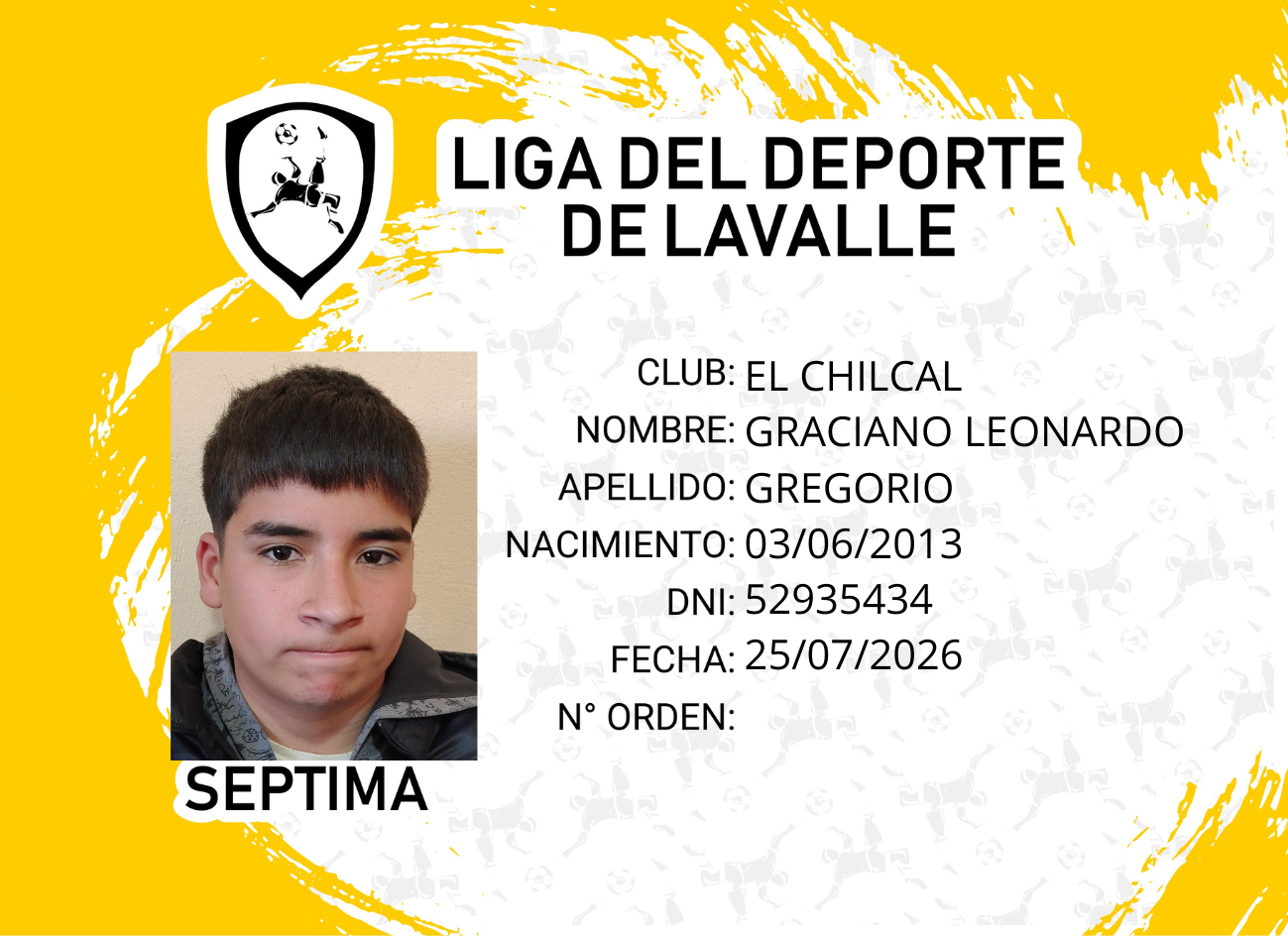 Foto carnet GREGORIO, GRACIANO LEONARDO