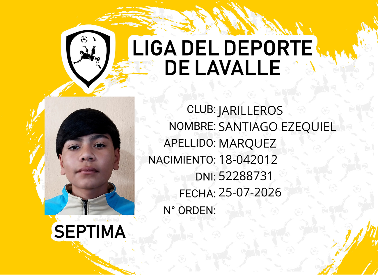Foto carnet MARQUEZ, SANTIAGO EZEQUIEL