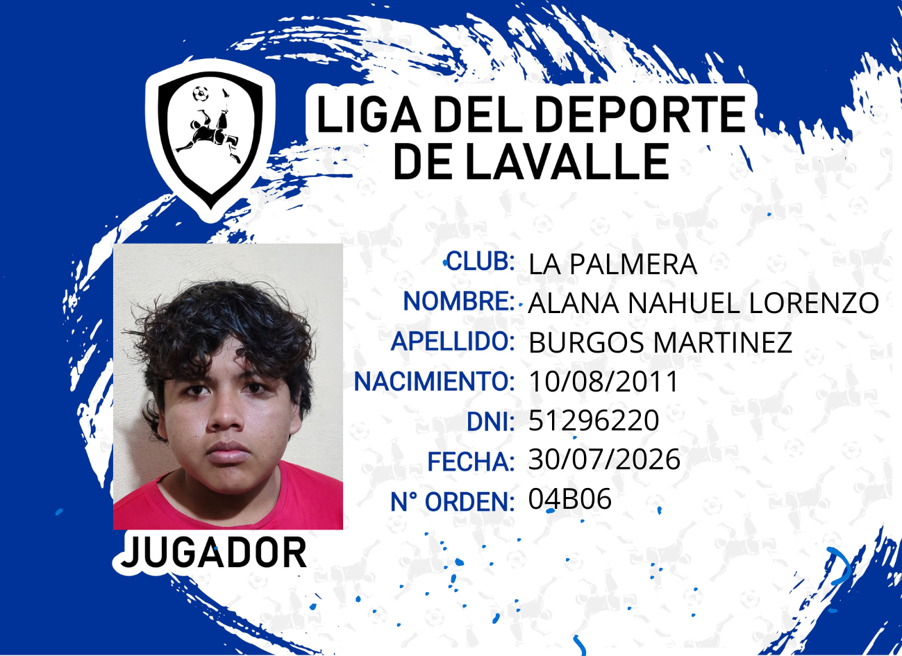 Foto carnet BURGOS MARTINEZ, ALAN NAHUEL LORENZO