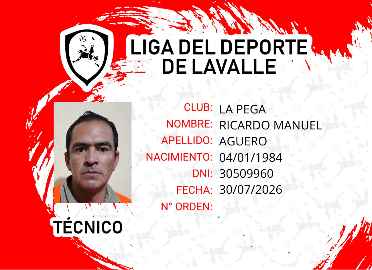 Foto carnet AGUERO, RICARDO MANUEL
