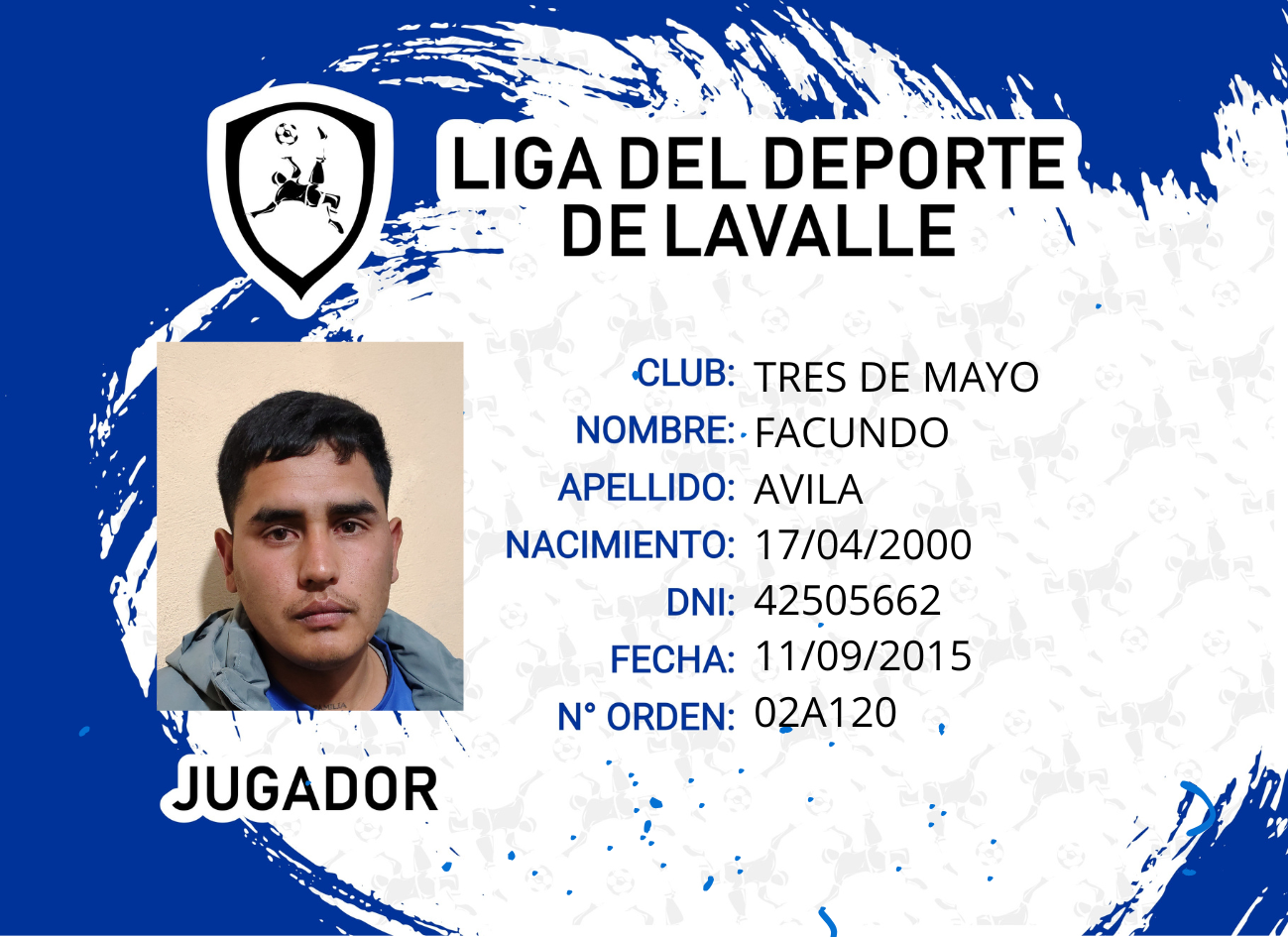 Foto carnet AVILA, FACUNDO
