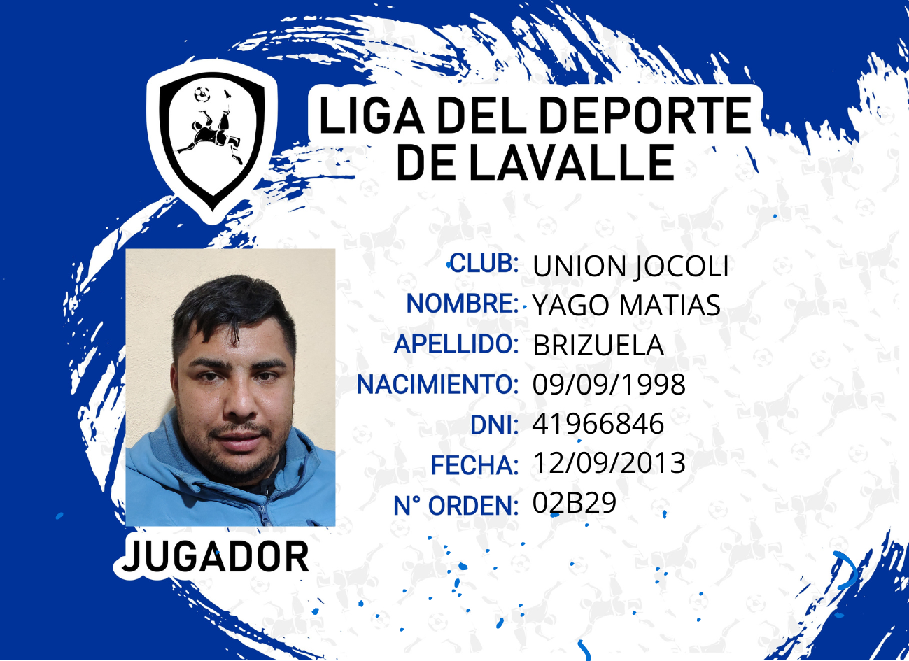 Foto carnet BRIZUELA, YAGO MATIAS