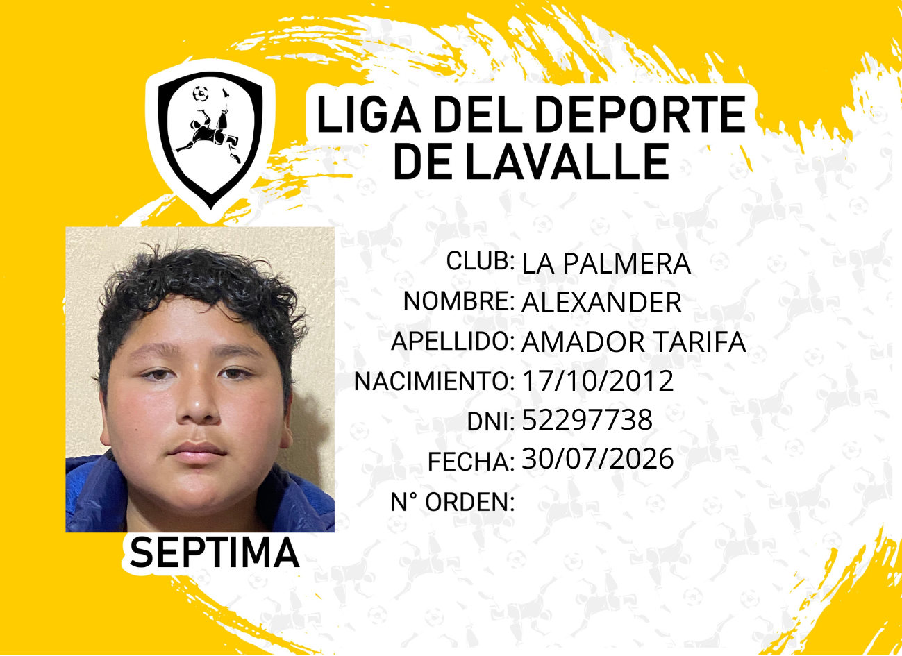 Foto carnet AMADOR TARIFA, ALEXANDER