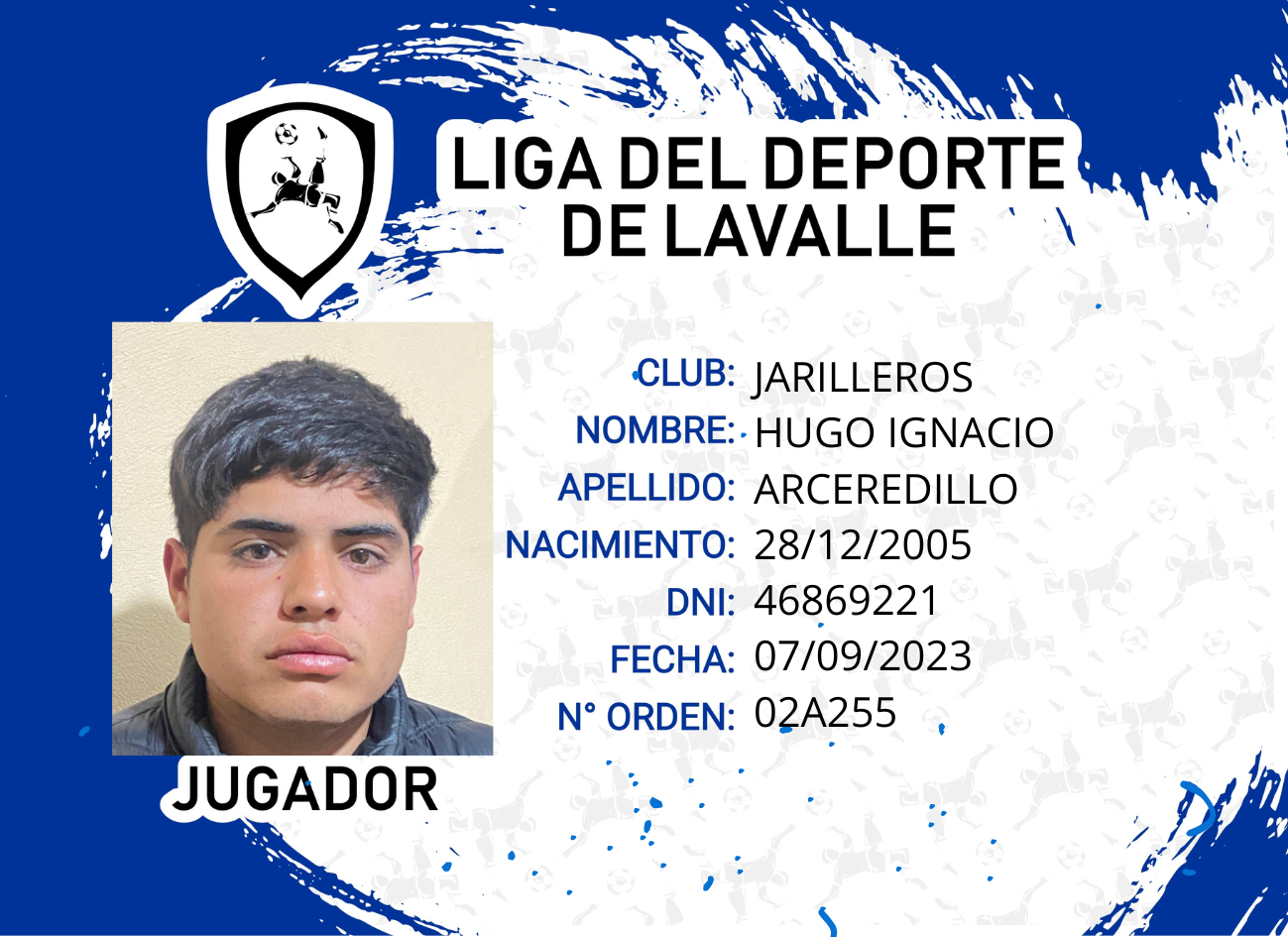 Foto carnet ARCEREDILLO, HUGO IGNACIO