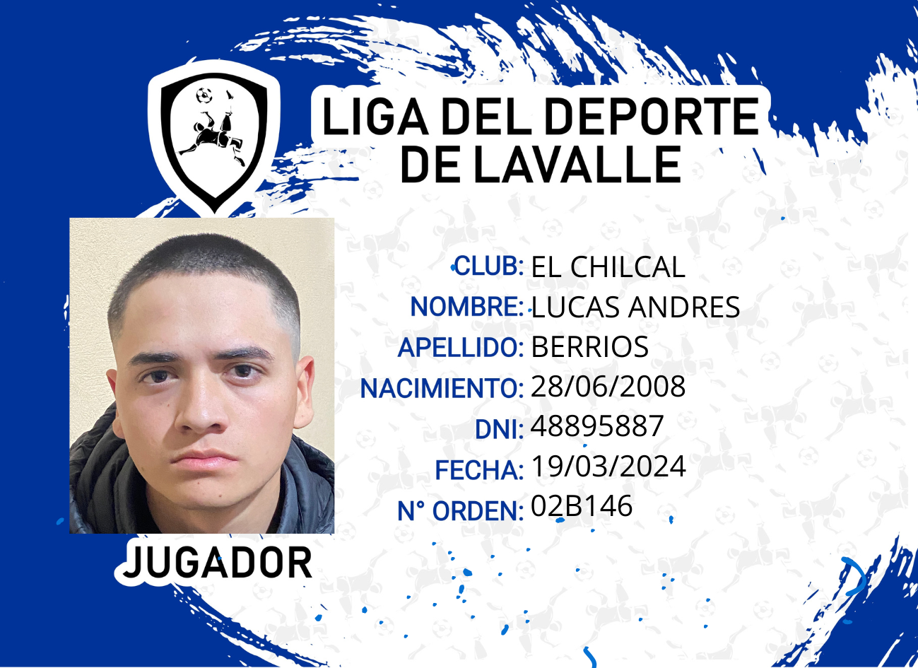 Foto carnet BERRIOS, LUCAS ANDRES