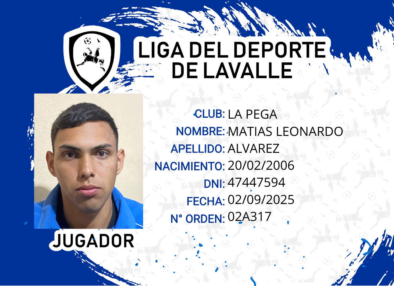 Foto carnet ALVAREZ, MATIAS LEONARDO