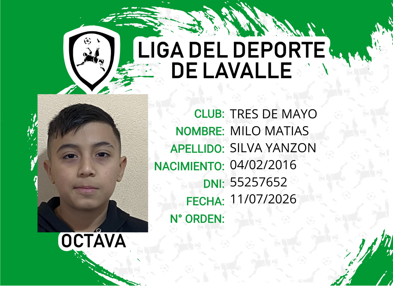 Foto carnet SILVA, MILO MATIAS