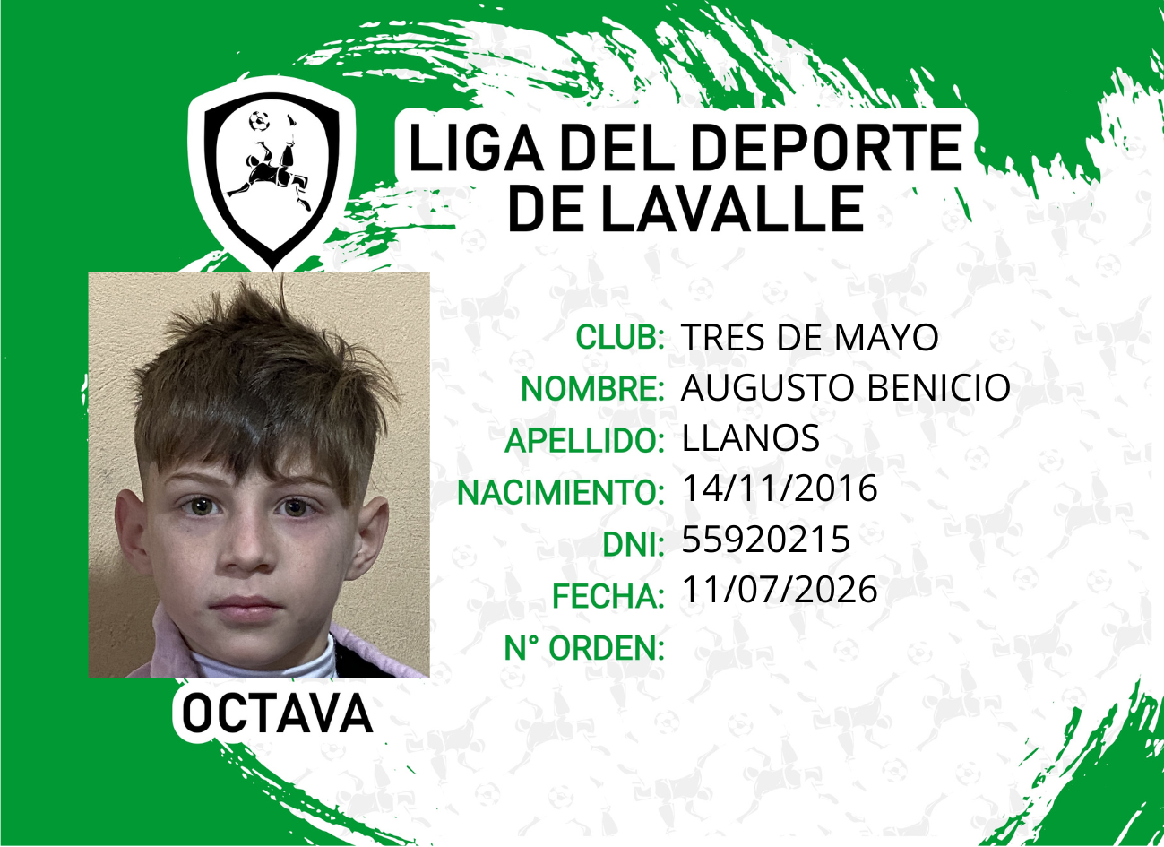 Foto carnet LLANOS, AUGUSTO
