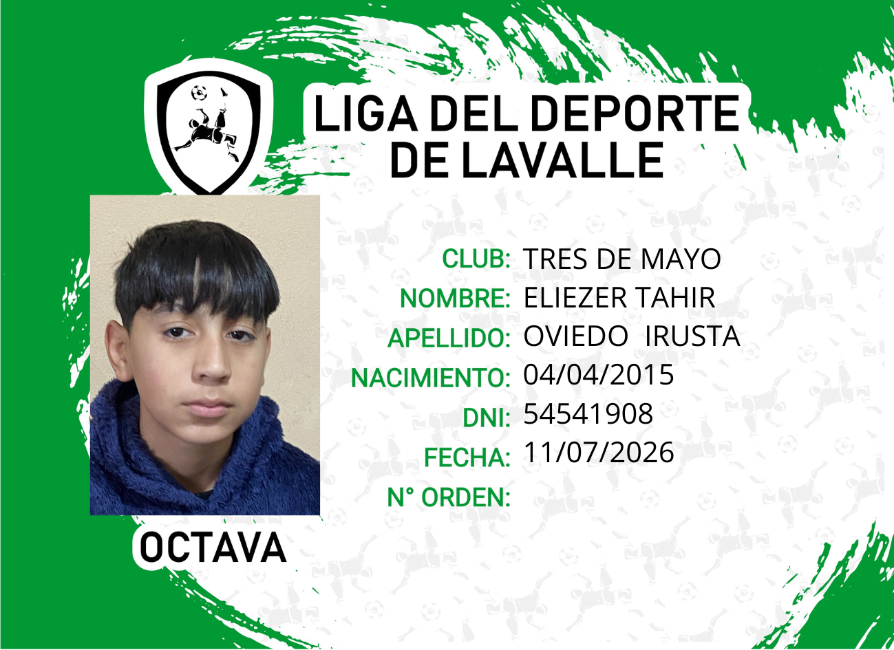Foto carnet OVIEDO, ELIEZER