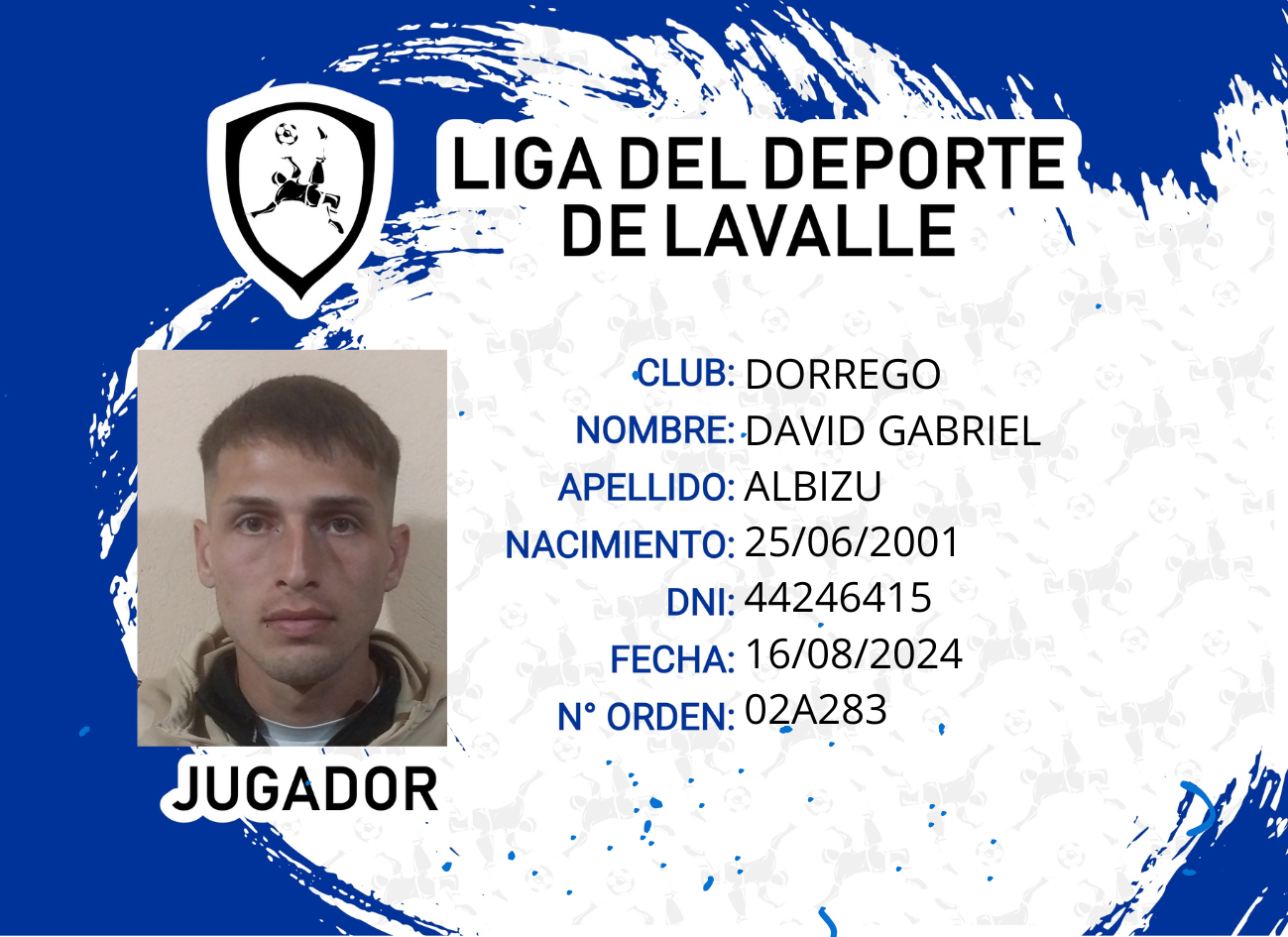 Foto carnet ALBIZU, DAVID GABRIEL