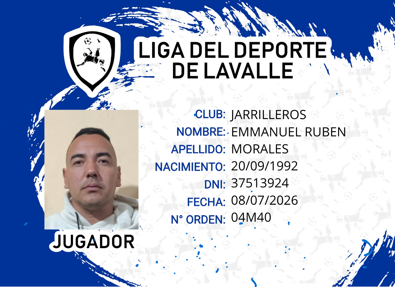 Foto carnet MORALES, EMMANUEL RUBEN