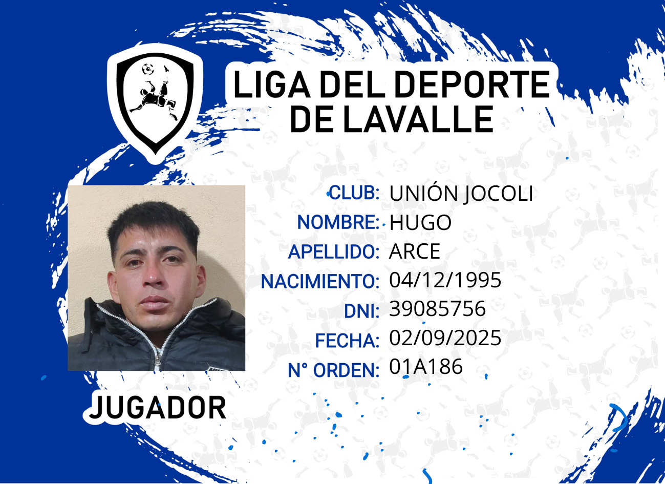 Foto carnet ARCE, HUGO