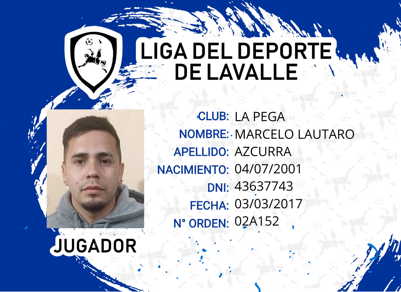 Foto carnet AZCURRA, MARCELO LAUTARO