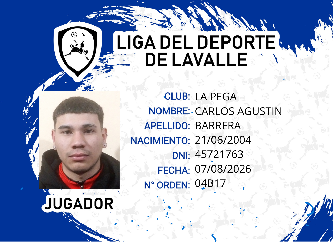 Foto carnet BARRERA, CARLOS AGUSTIN
