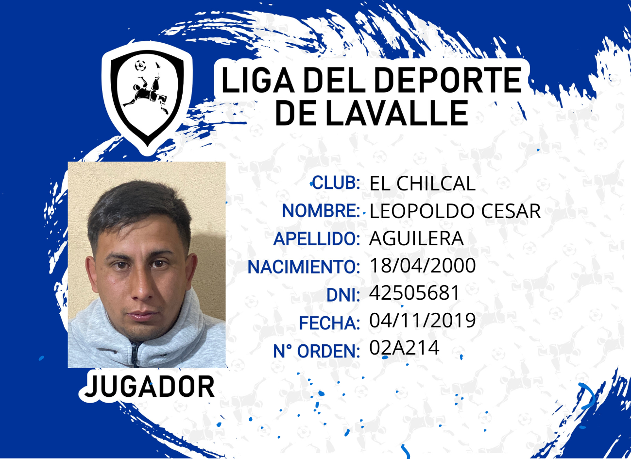 Foto carnet AGUILERA, LEOPOLDO CESAR