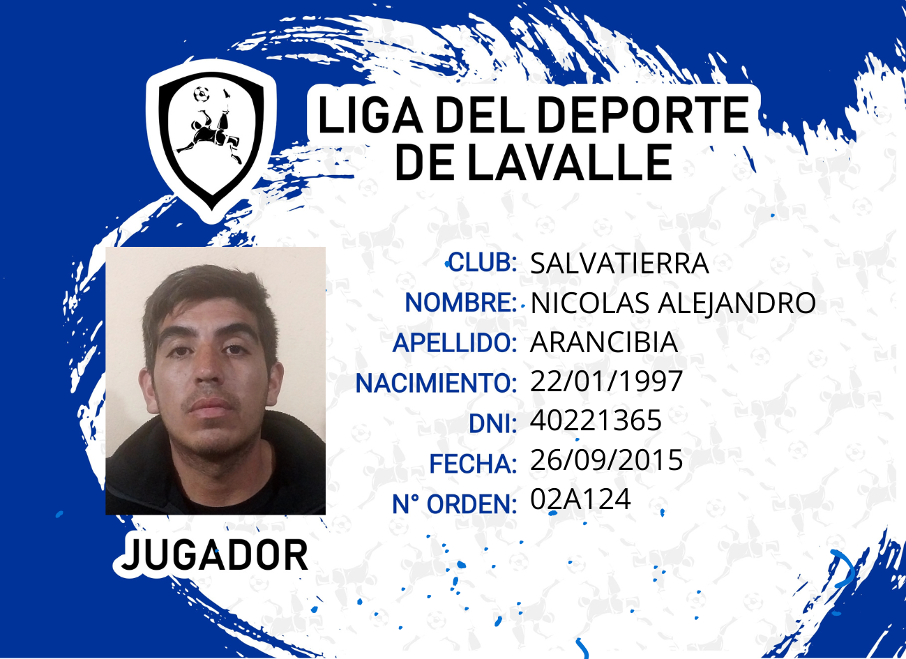 Foto carnet ARANCIBIA, NICOLAS ALEJANDRO