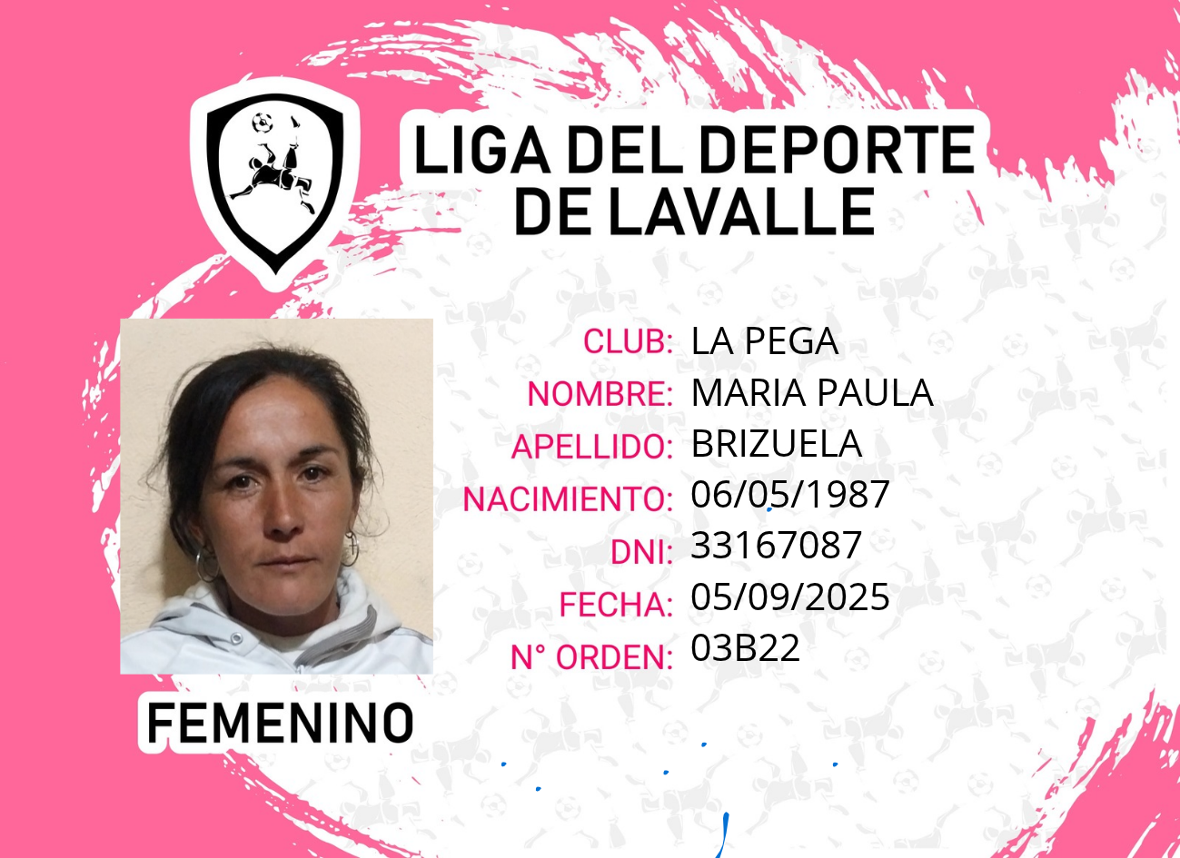 Foto carnet BRIZUELA, MARIA PAULA