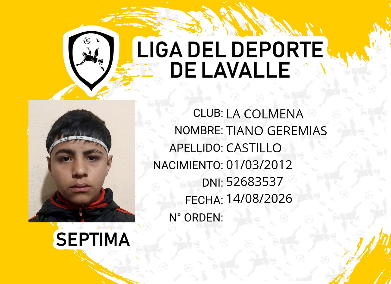 Foto carnet CASTILLO, TIANO GEREMIAS