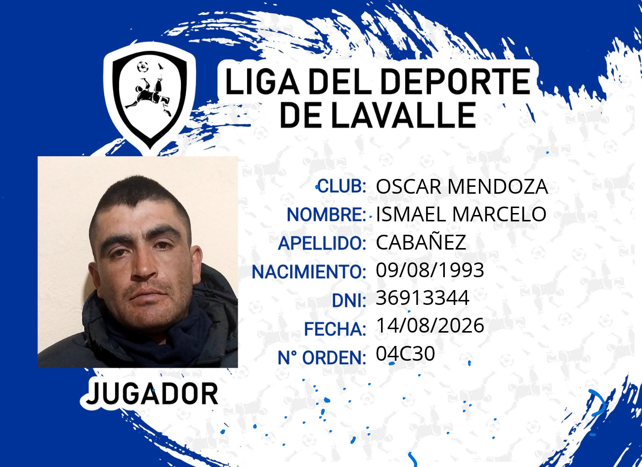 Foto carnet CABAÑEZ, ISMAEL MARCELO