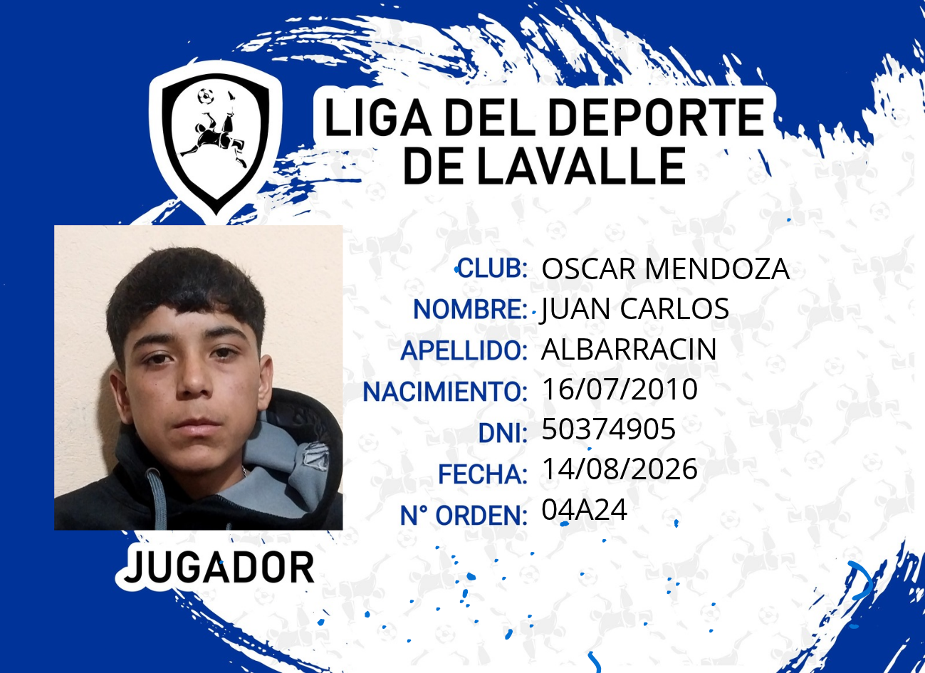 Foto carnet ALBARRACIN, JUAN CARLOS