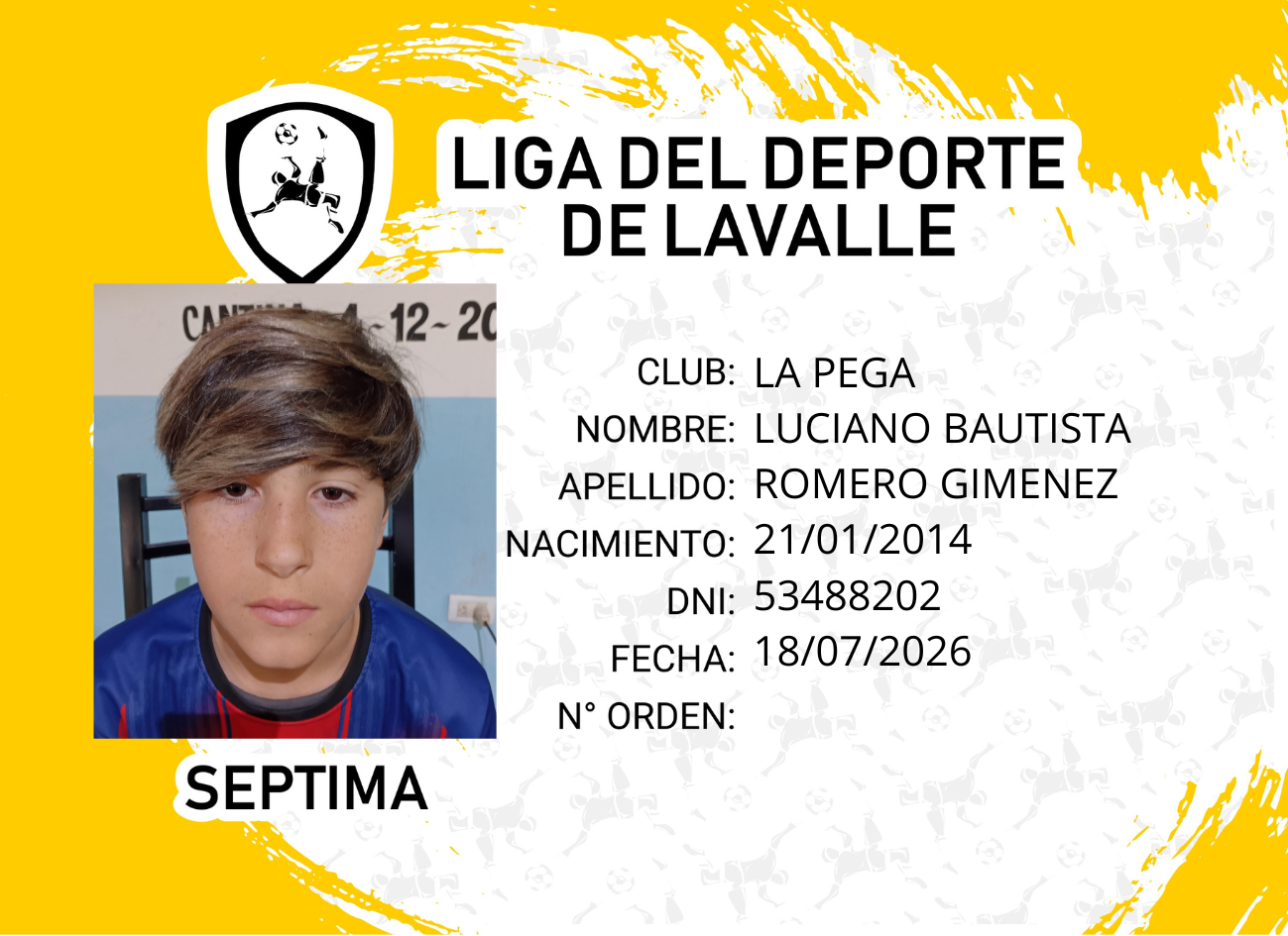 Foto carnet ROMERO LUCIANO