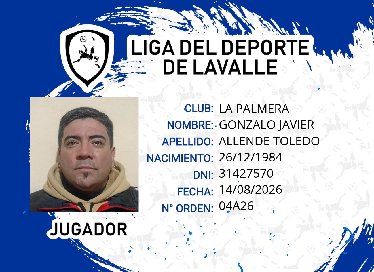 Foto carnet ALLENDE TOLEDO, GONZALO JAVIER