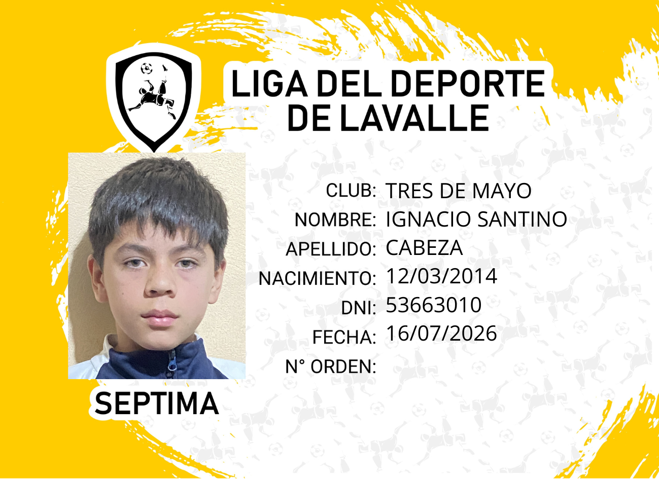Foto carnet CABEZA, SANTINO