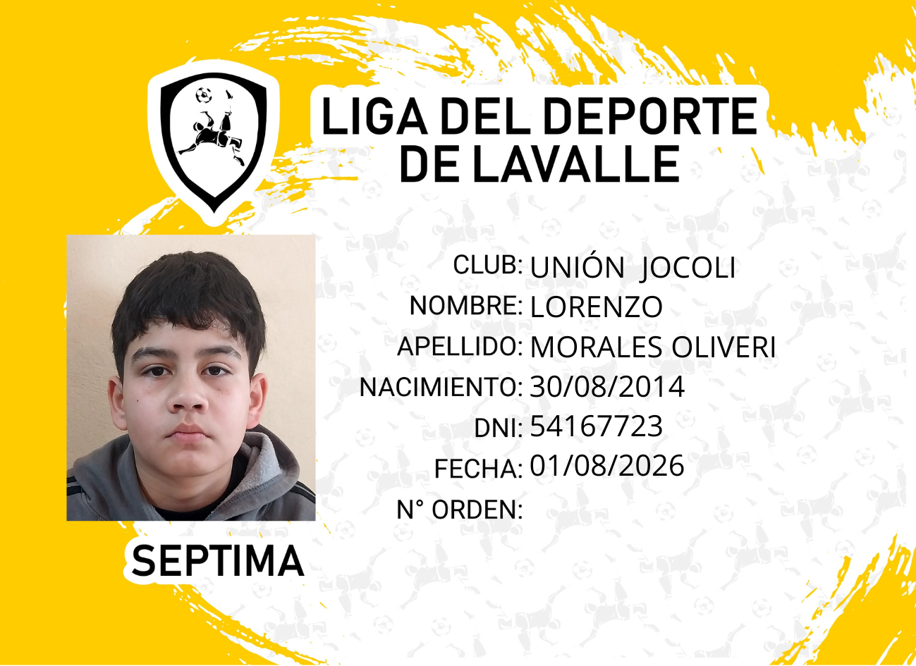 Foto carnet MORALES OLIVERI, LORENZO