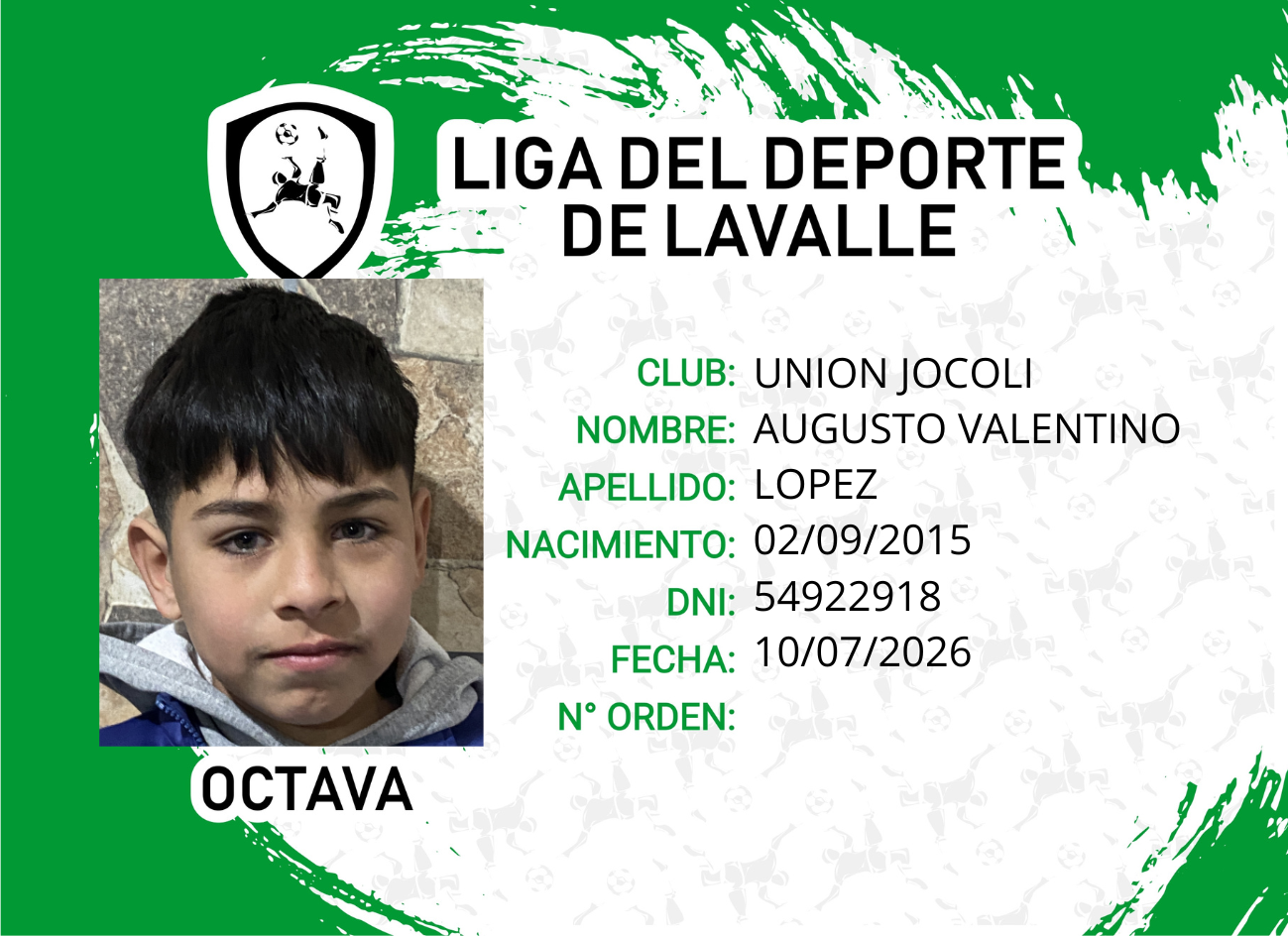 Foto carnet LÓPEZ, AGUSTO VALENTINO
